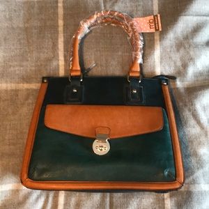 NWT Melie Bianco teal Vegan tote